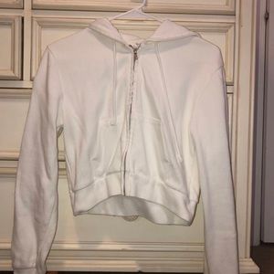 Brandy Melville White Crystal Hoodie